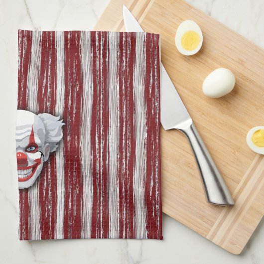 Clown-Karneval Halloween Geschirrtuch (Viertel Falte)