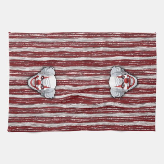 Clown-Karneval Halloween Geschirrtuch (Horizontal)