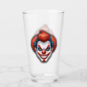 Clown-Karneval Halloween Glas (Vorderseite)
