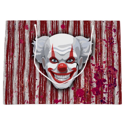 Clown-Karneval Halloween Große Geschenktüte (Vorderseite)