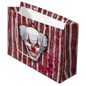 Clown-Karneval Halloween Große Geschenktüte (Vorderseite Schrägansicht)