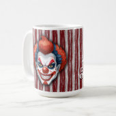 Clown-Karneval Halloween Kaffeetasse (Vorderseite Links)