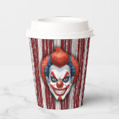 Clown-Karneval Halloween Pappbecher (Rückseite)