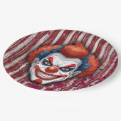 Clown-Karneval Halloween Pappteller (Schrägansicht)