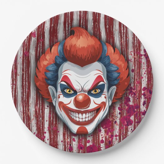 Clown-Karneval Halloween Pappteller (Vorderseite)