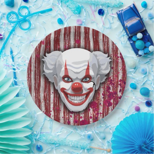 Clown-Karneval Halloween Pappteller (Party)