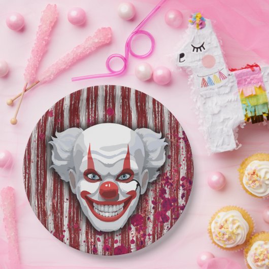 Clown-Karneval Halloween Pappteller (Party)