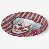 Clown-Karneval Halloween Pappteller (Schrägansicht)