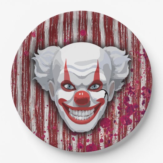Clown-Karneval Halloween Pappteller (Vorderseite)
