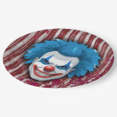 Clown-Karneval Halloween Pappteller (Schrägansicht)