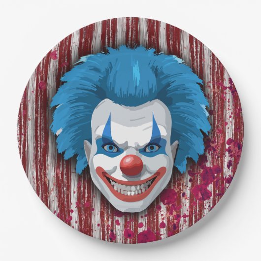 Clown-Karneval Halloween Pappteller (Vorderseite)