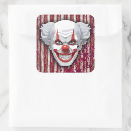 Clown-Karneval Halloween Quadratischer Aufkleber
