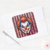 Clown-Karneval Halloween Quadratischer Aufkleber (Umschlag)