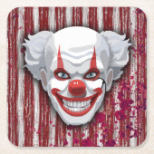 Clown-Karneval Halloween Rechteckiger Pappuntersetzer (Vorderseite)