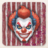Clown-Karneval Halloween Rechteckiger Pappuntersetzer (Vorderseite)