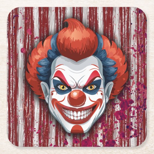 Clown-Karneval Halloween Rechteckiger Pappuntersetzer (Vorderseite)