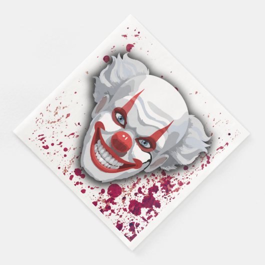 Clown-Karneval Halloween Serviette (Ecke)