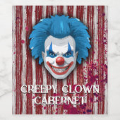 Clown-Karneval Halloween Weinetikett (Einzelnes Label)