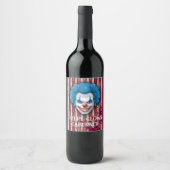 Clown-Karneval Halloween Weinetikett (Vorderseite)