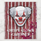 Clown-Karneval Halloween Weinetikett (Einzelnes Label)