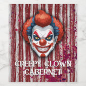 Clown-Karneval Halloween Weinetikett (Einzelnes Label)