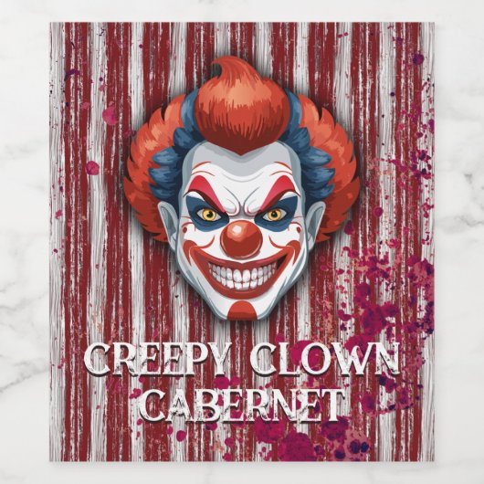 Clown-Karneval Halloween Weinetikett (Einzelnes Label)