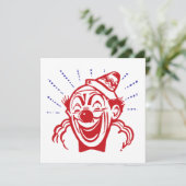 Clown-Karte (Stehend Vorderseite)