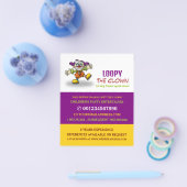 Clown, Kinder-Entertainer, Clownwerbung Flyer (Einzeln)