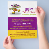 Clown, Kinder-Entertainer, Clownwerbung Flyer (Hand)