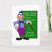 Clown Knock - Knock Joke Get Well Card Karte (Vorderseite)