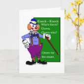 Clown Knock - Knock Joke Get Well Card Karte (Gelbe Blume)