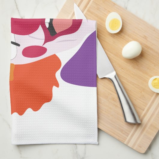 Clown-Kopf Geschirrtuch (Viertel Falte)