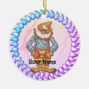Clown lachen  keramik ornament