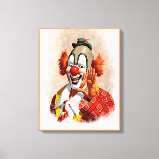 Clown-Leinwand-Malerei 2 Leinwanddruck (Vorderseite)