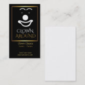 Clown-Logo-Schablone Visitenkarte (Vorne/Hinten)