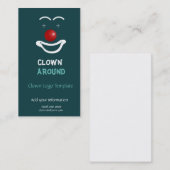 Clown-Logo-Schablone Visitenkarte (Vorne/Hinten)