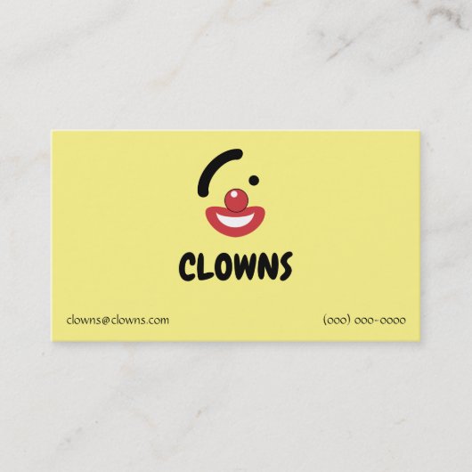 Clown-Logos Visitenkarte (Vorderseite)