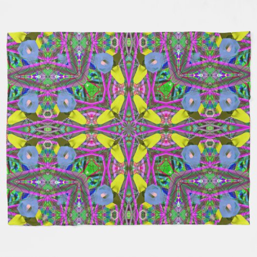 Clown Mandala Fleecedecke (Vorderseite (Horizontal))