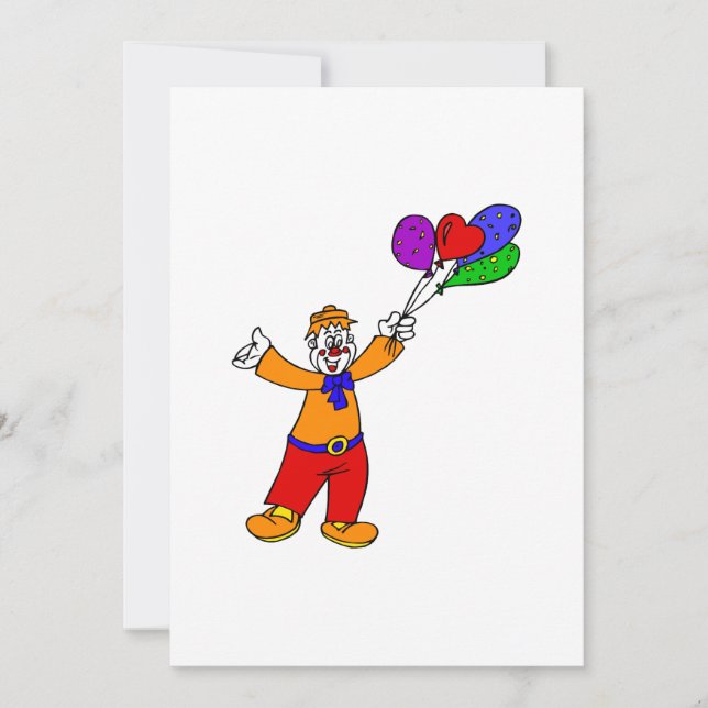 Clown mit Ballons (Vorderseite)
