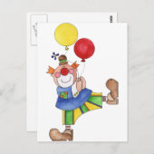 Clown mit Balloons Postkarte (Vorne/Hinten)