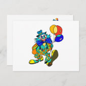 Clown mit Balloons Postkarte (Vorne/Hinten)