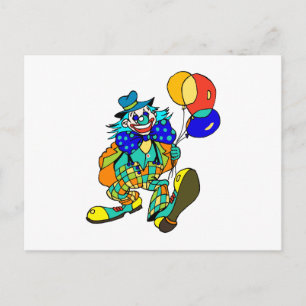 Clown mit Balloons Postkarte