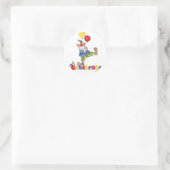 Clown mit Balloons Runder Aufkleber (Tasche)