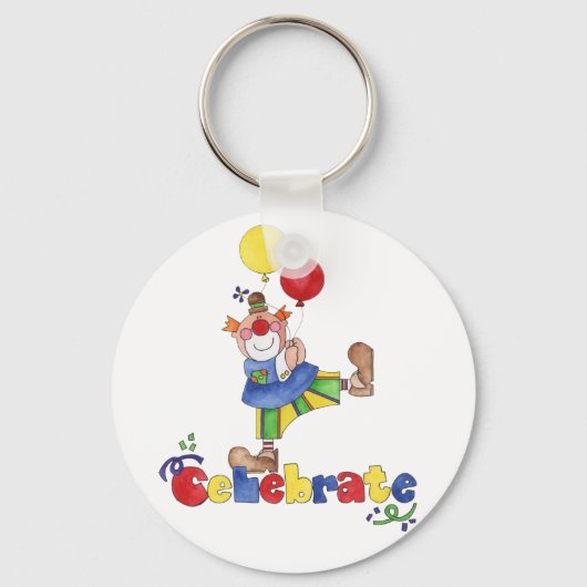 Clown mit Balloons Schlüsselanhänger (Vorderseite)