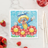 Clown mit Blume Serviette (Beispiel)
