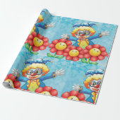 Clown mit Blume Wrapping Paper Geschenkpapier (Ungerollt)