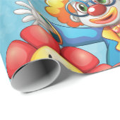 Clown mit Blume Wrapping Paper Geschenkpapier (Rolleneckpunkt)