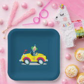 Clown mit dem Auto Pappteller (Party)