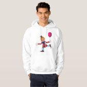 Clown mit einem Ballon Mens Hoodie (Vorne ganz)