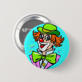 CLOWN MIT HUT-KNOPF BUTTON (Vorne & Hinten)